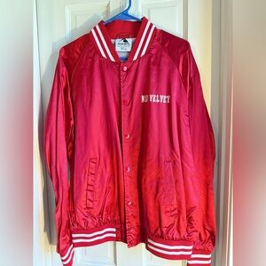 Paul Cauthen Big Velvet Red Satin Bomber Jacket